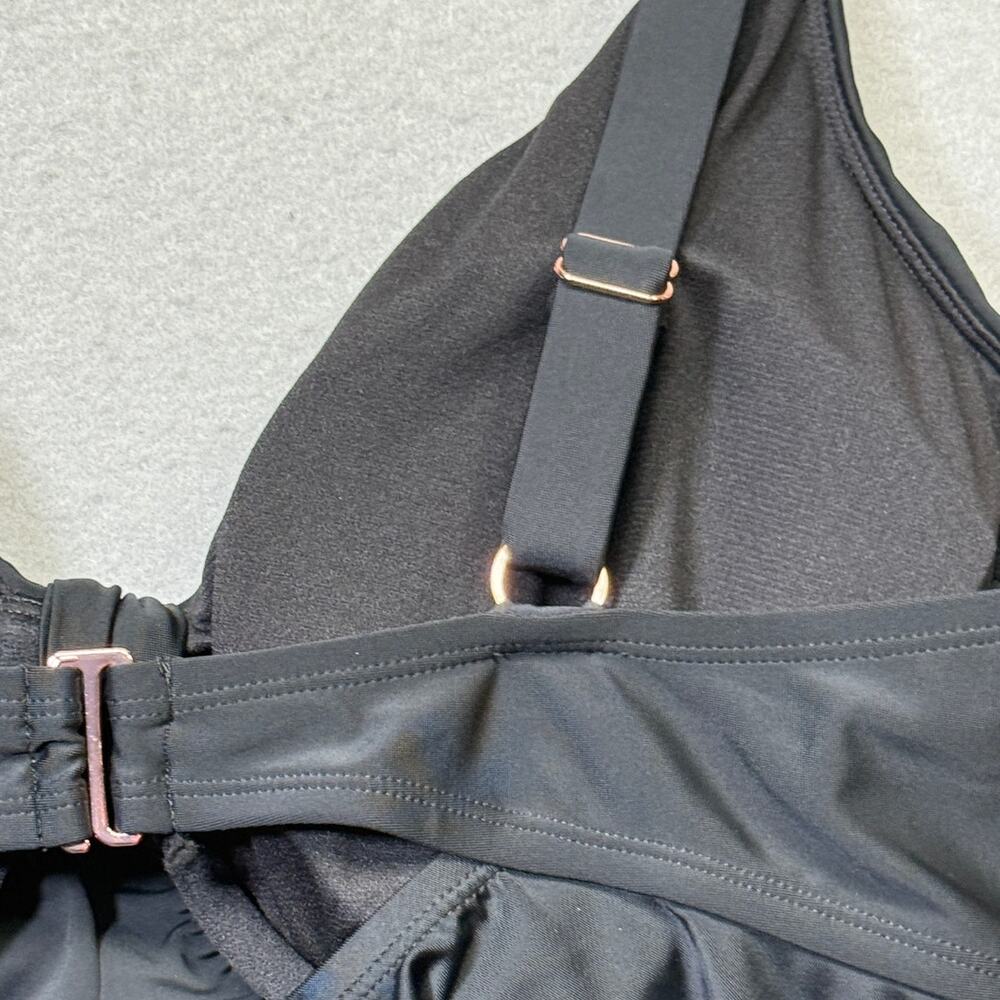 Raisins Curve Trendy Plus Topanga Ruffle-Trim Bikini Top black 18W $58 - Picture 8 of 11